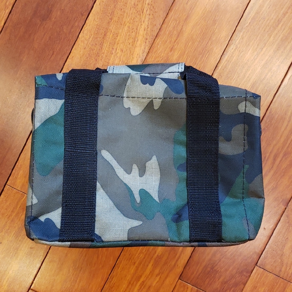 Camo Insulated Lunch Cooler bag, Green, black and brown
